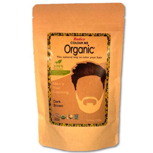 Radico COLOUR ME ORGANIC Dark Brown / Donkerbruin – 100% Natuurlijke Plantaardige Haarverf voor Mannen met ECOCERT, VEGAN, HALAL 100g