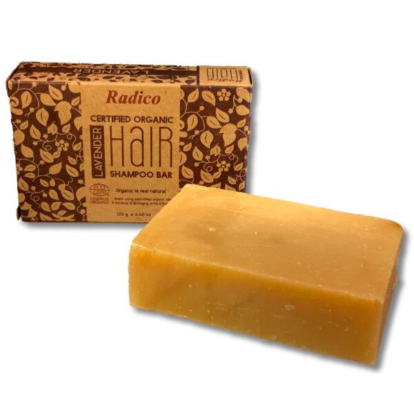 Radico Zeep Lavendel Radico Organic Lavendel Shampoo Bar 125 g – Biologische Shampoo Bar voor Haargroei Zonder SLS met ECOCERT 125g